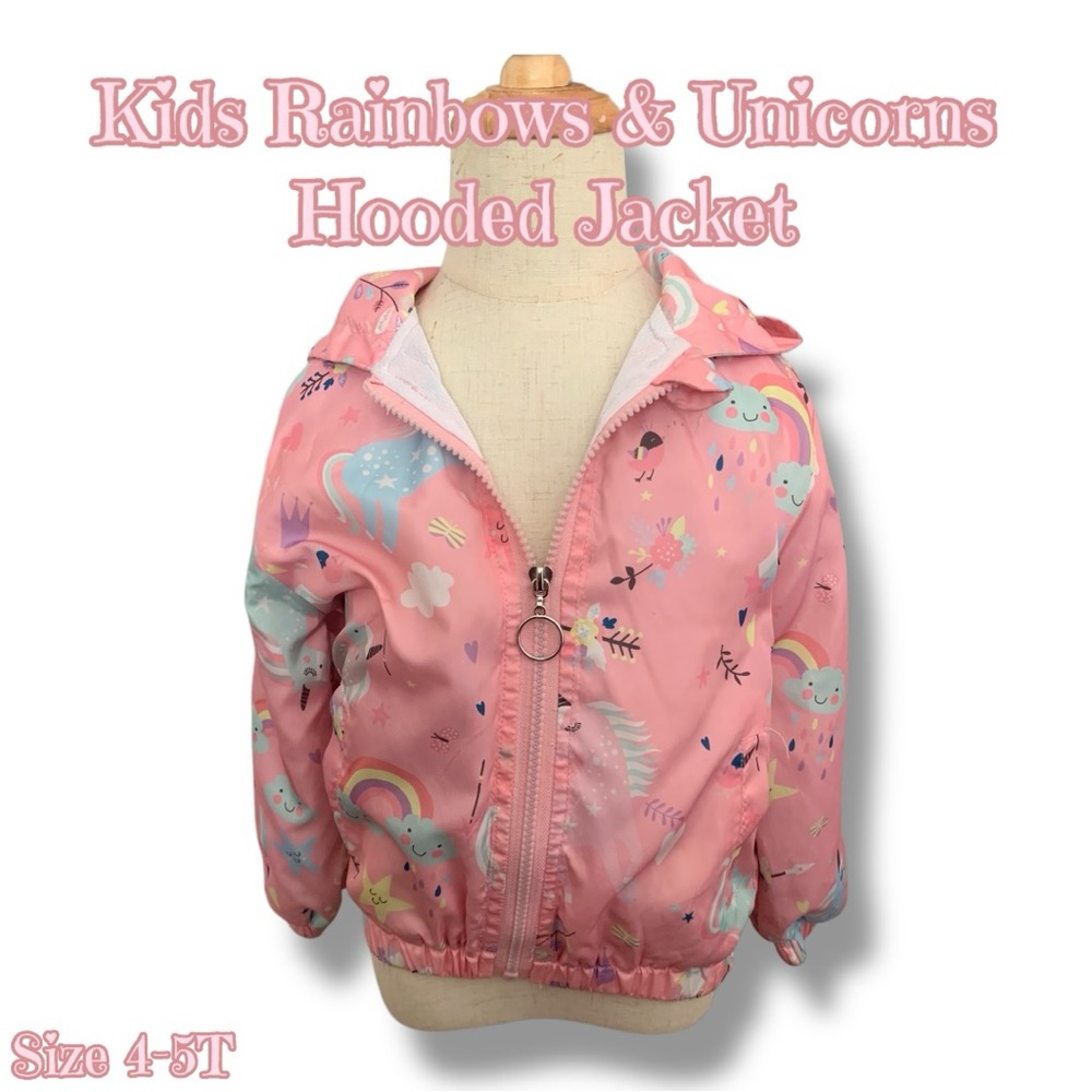 Kids Rainbows & Unicorns Hooded Jacket🌈🦄